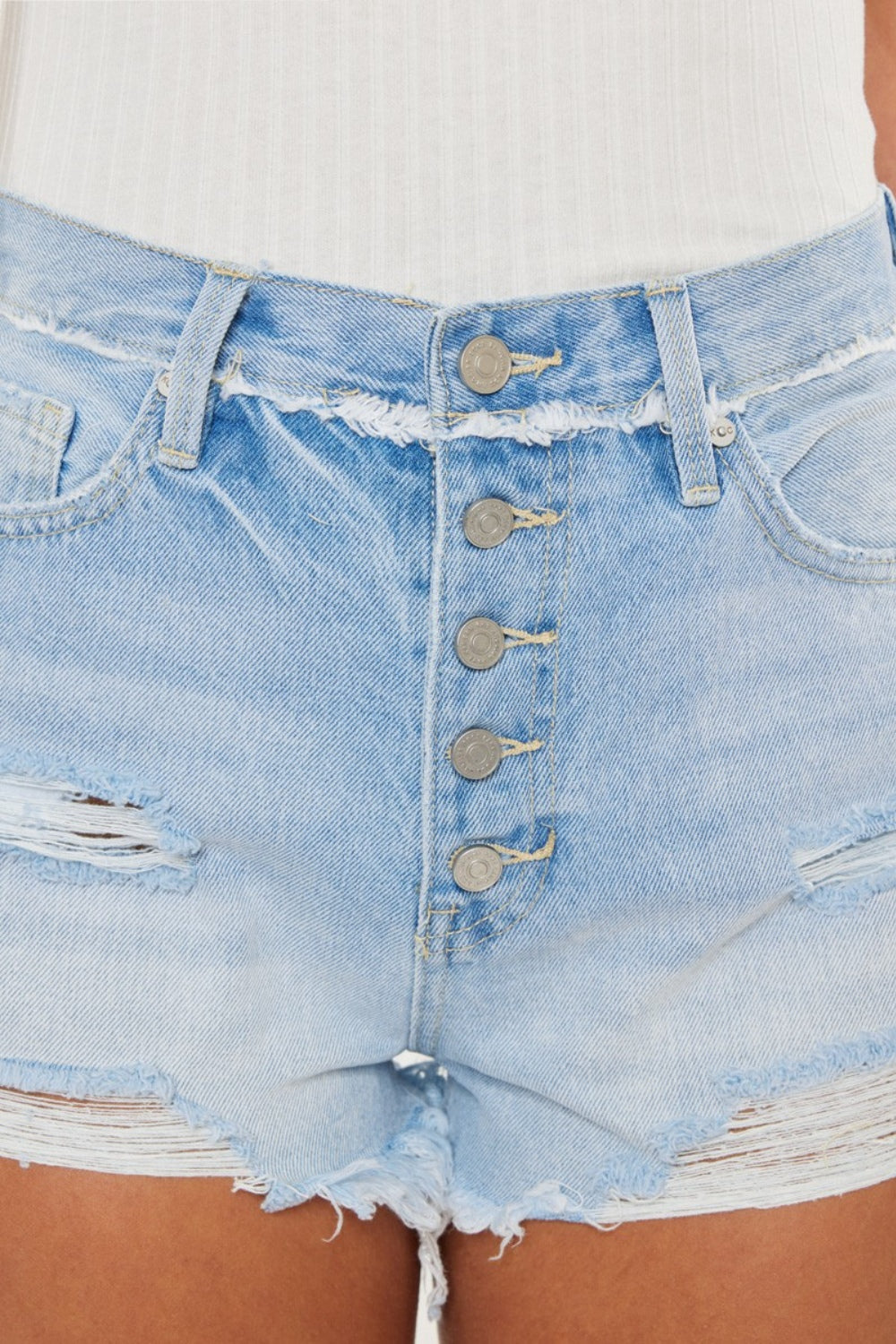 Kancan Button Fly Denim Shorts - Inspired Eye Boutique