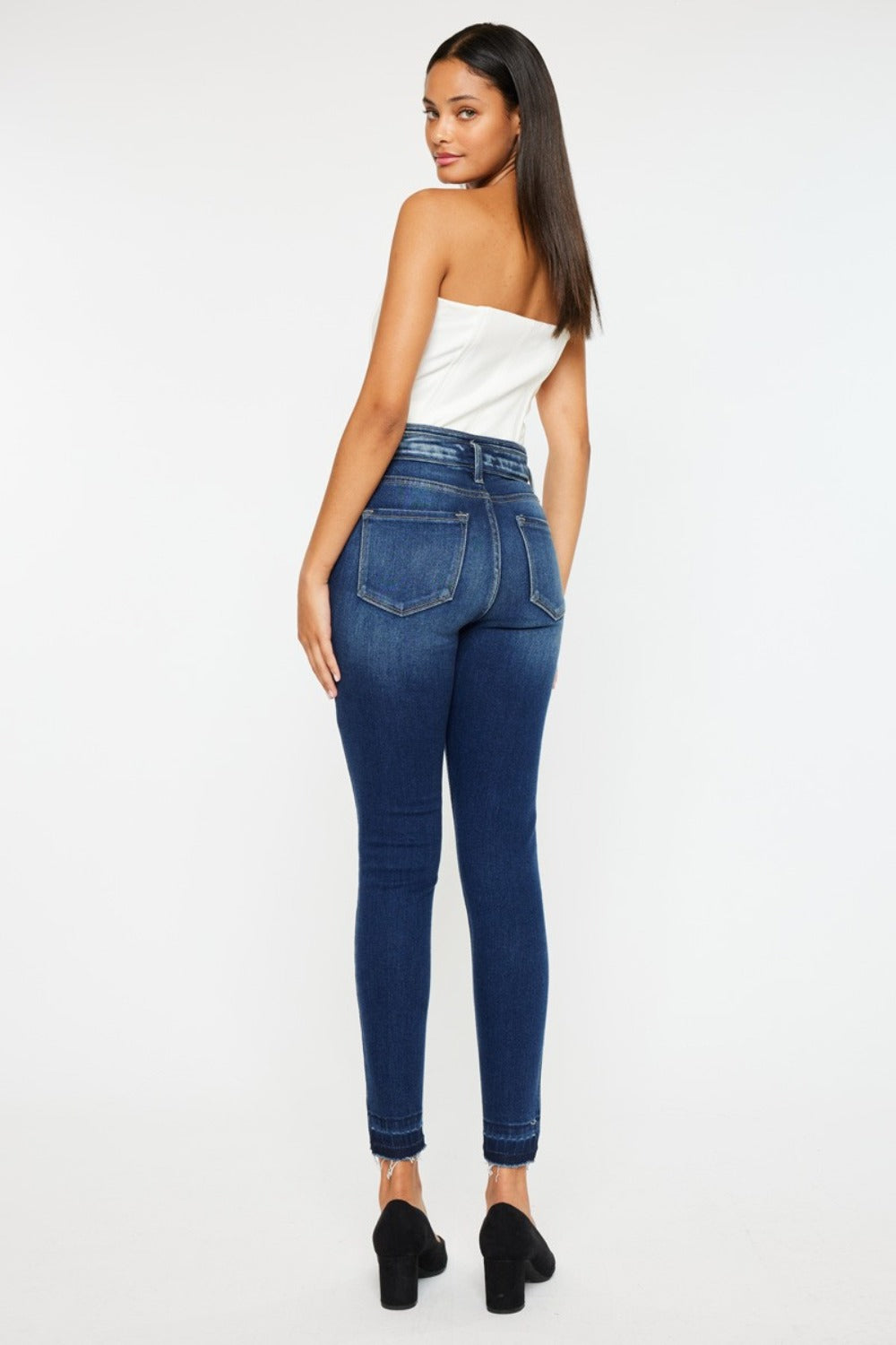 KanCan - Dark Wash Ankle Length Skinny Fit Jeans - Inspired Eye Boutique