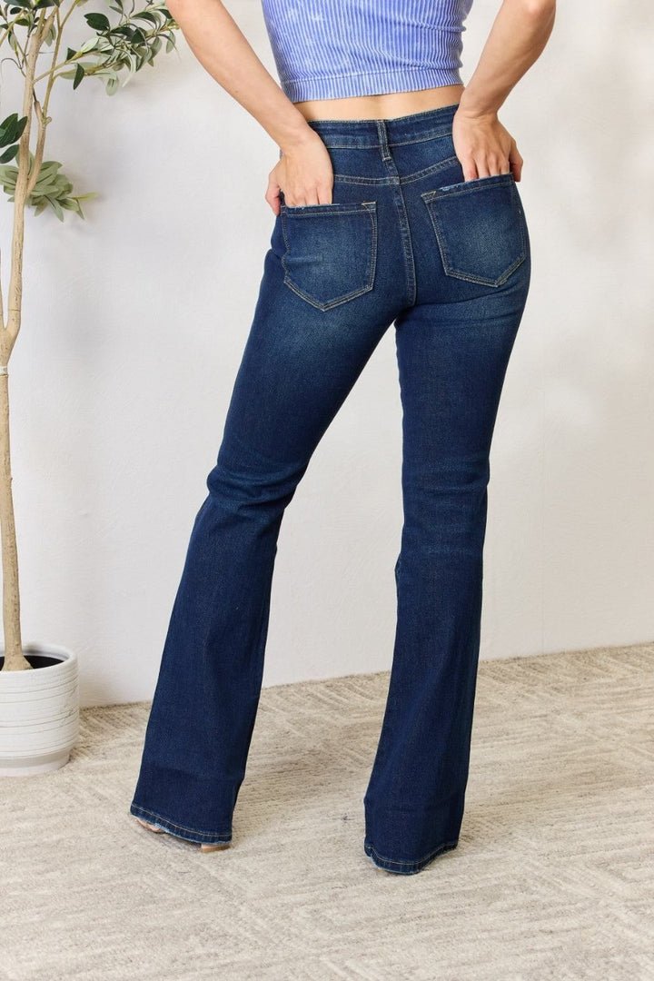 Kancan Flare Jeans Dark Stone Wash - Inspired Eye Boutique