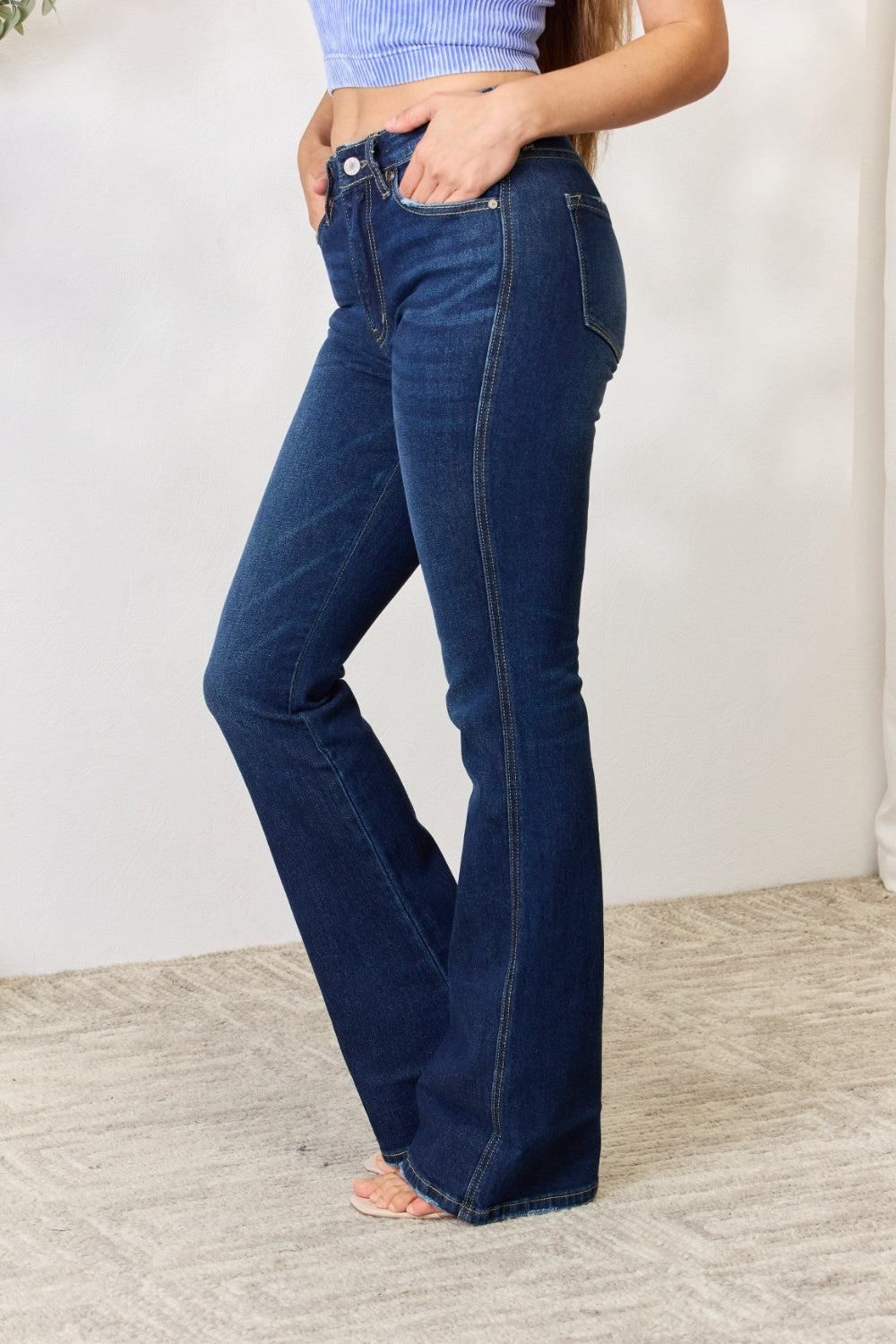 Kancan Flare Jeans Dark Stone Wash - Inspired Eye Boutique