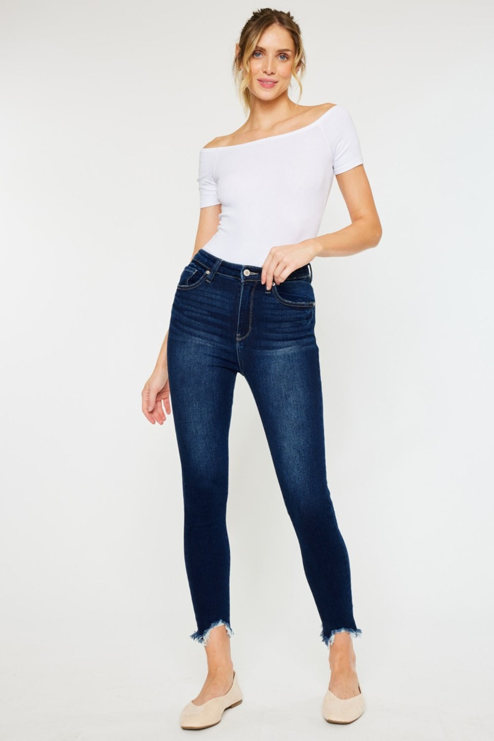 KanCan - Dark Wash Skinny Fit Ankle Jeans - Inspired Eye Boutique