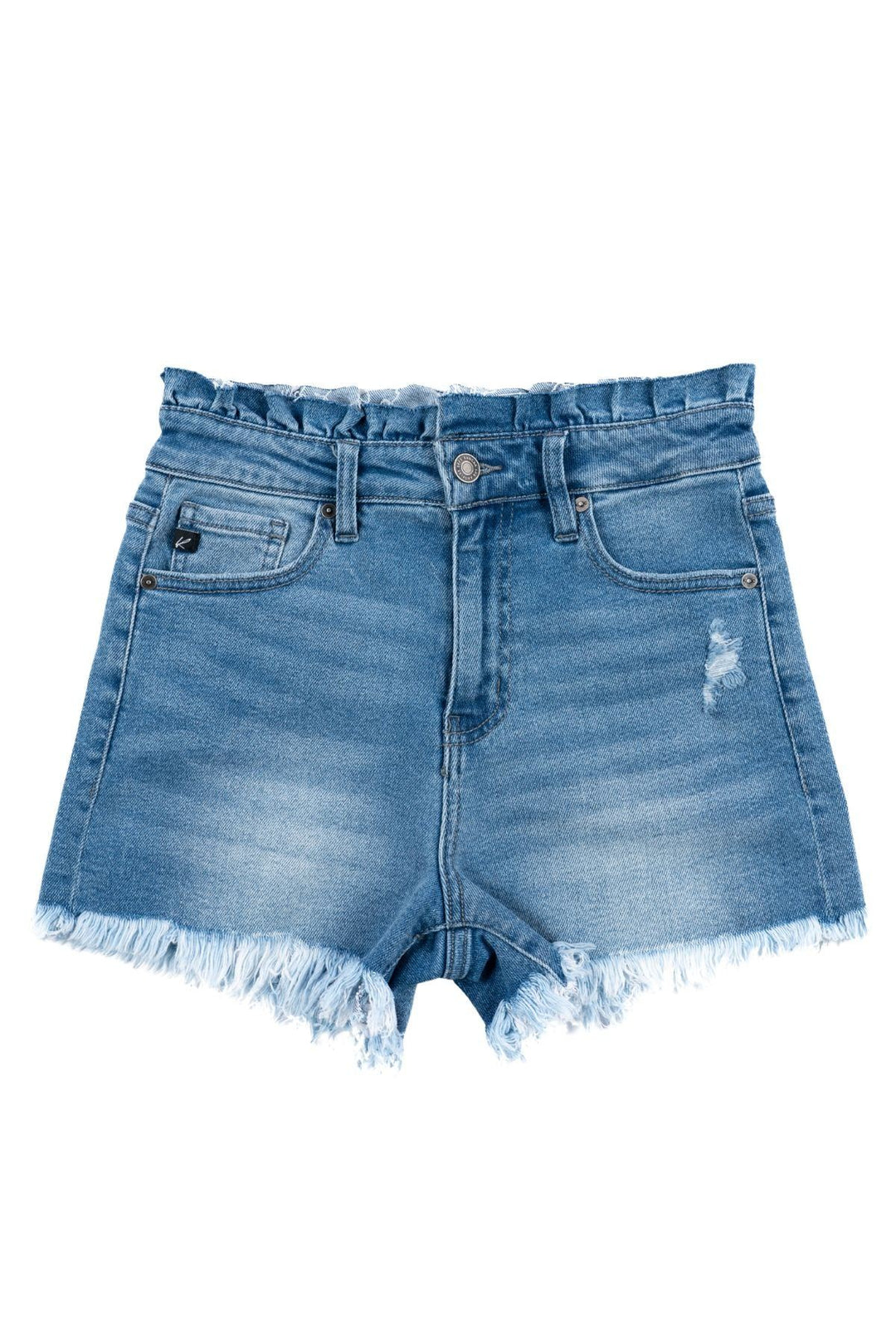 Kancan Shorts - Denim Shorts - Ruffle Waist - Inspired Eye Boutique