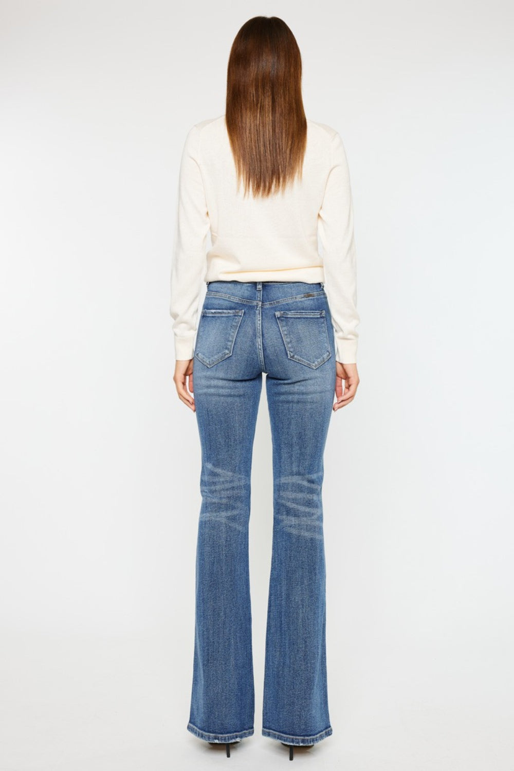 KanCan Flare Jeans - High Rise - Medium Wash - Inspired Eye Boutique