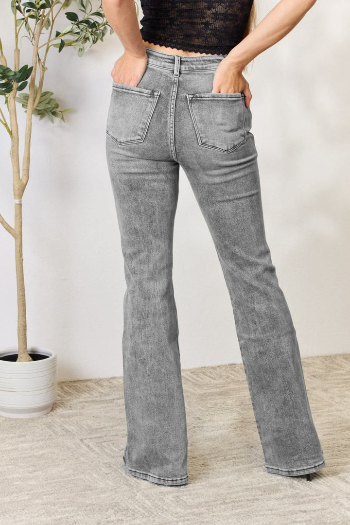 Kancan High Rise Slim Flare Jeans - Inspired Eye Boutique