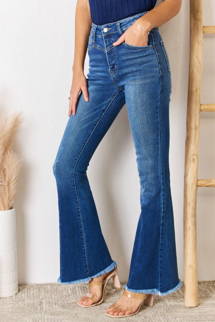 Kancan High Rise Flare Jeans - Inspired Eye Boutique