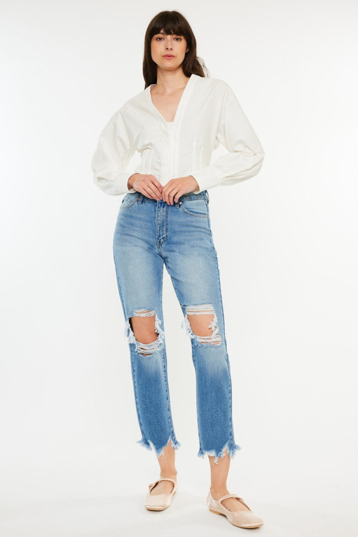 KanCan High Rise Mom Jeans - Inspired Eye Boutique