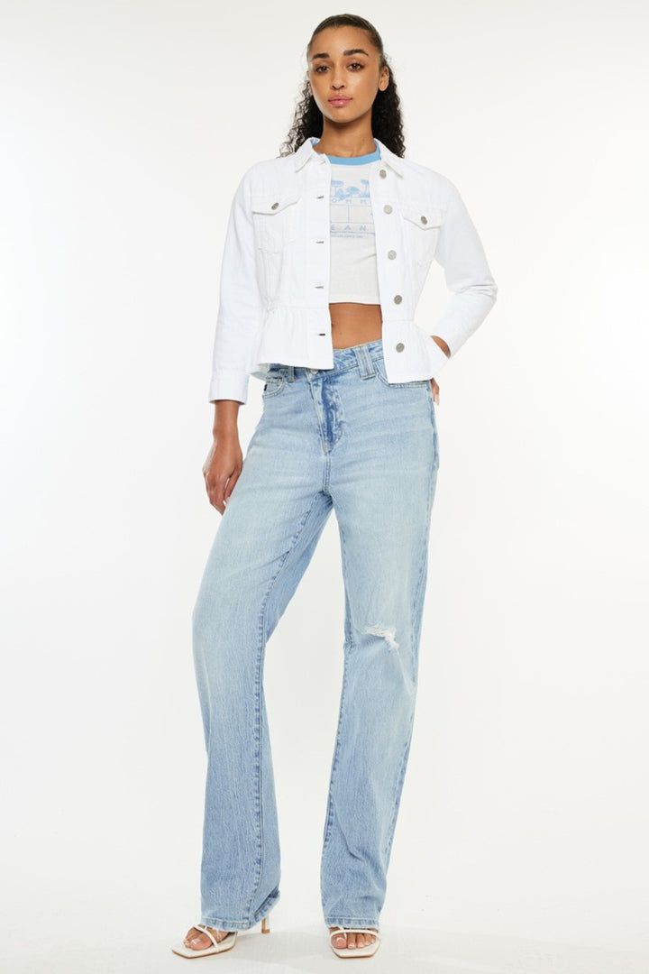 KanCan - High Waist 90s Straight Leg Jeans - Inspired Eye Boutique