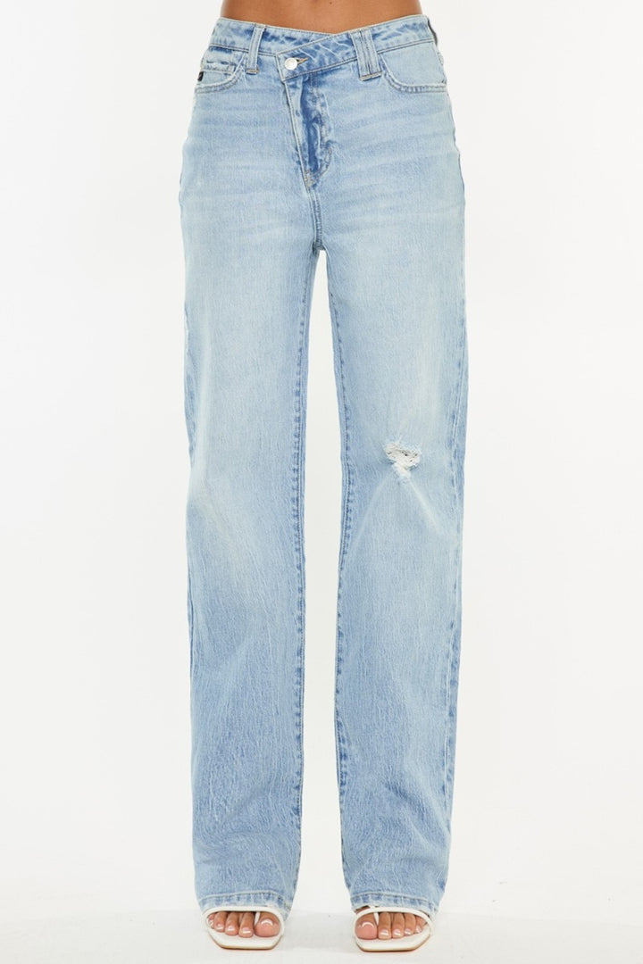 KanCan - High Waist 90s Straight Leg Jeans - Inspired Eye Boutique