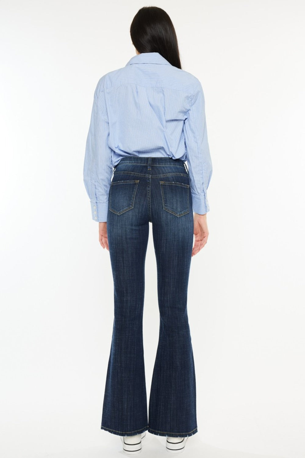 KanCan - Mid-Rise Dark Wash Flare Jeans - Inspired Eye Boutique