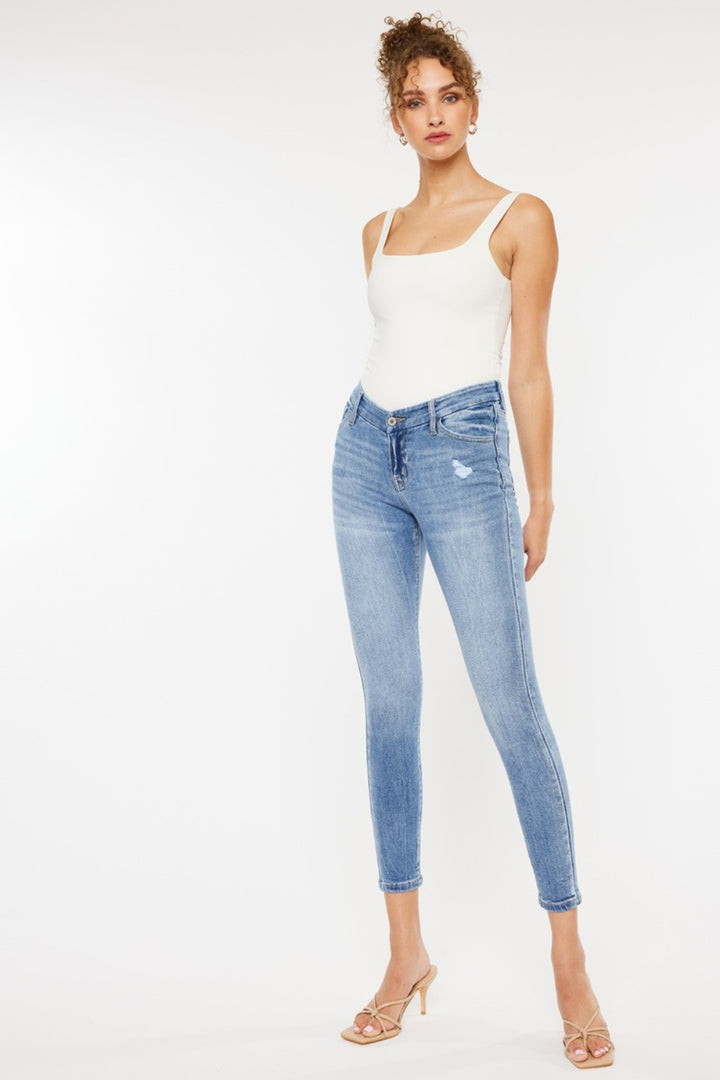 KanCan Mid-Rise V-Waist Skinny Jeans - Inspired Eye Boutique