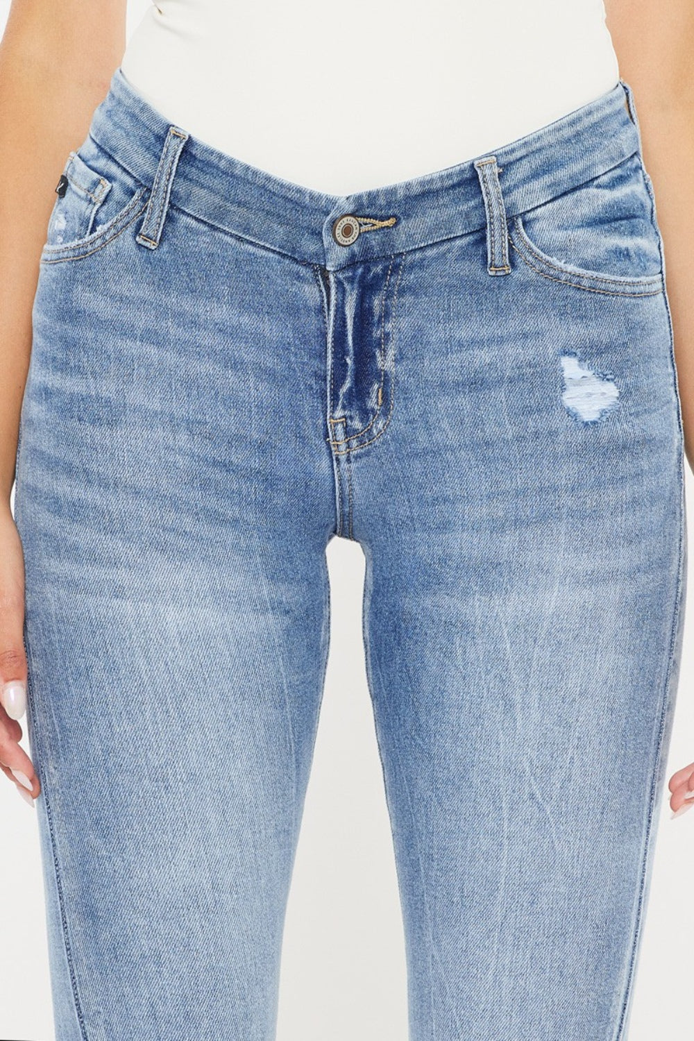 KanCan Mid-Rise V-Waist Skinny Jeans - Inspired Eye Boutique