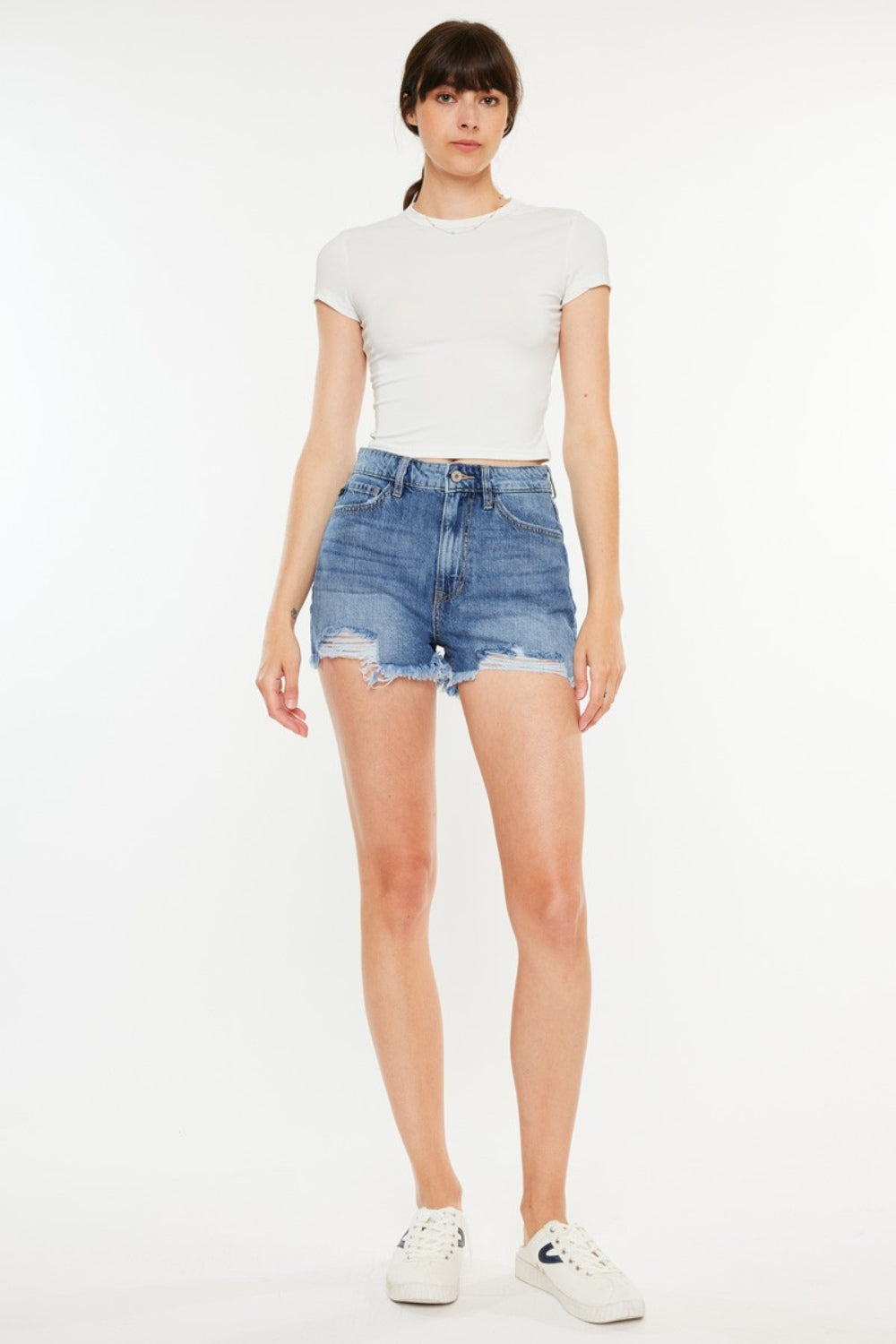 KanCan Mom Shorts - Distressed - Inspired Eye Boutique