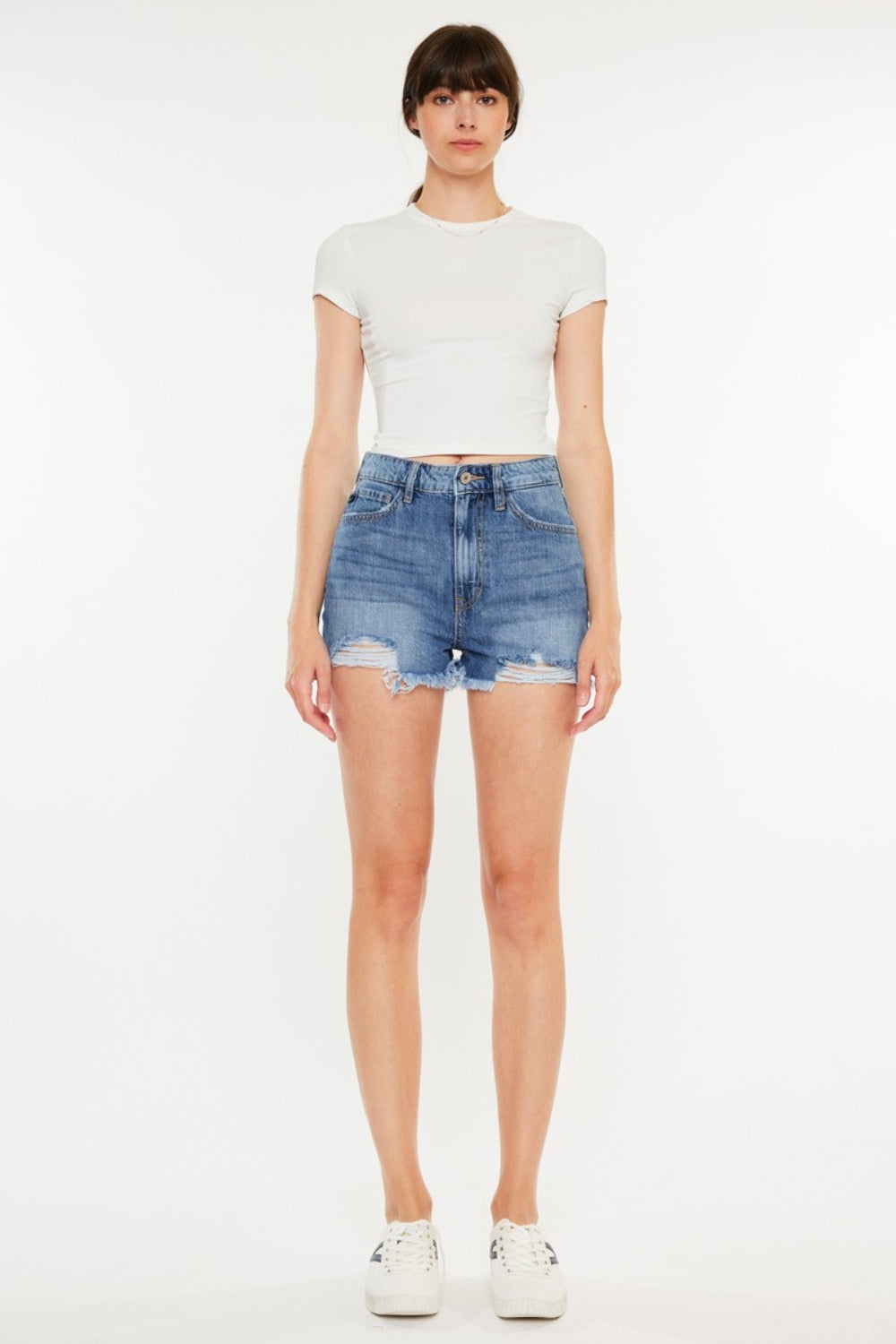 KanCan Mom Shorts - Distressed - Inspired Eye Boutique