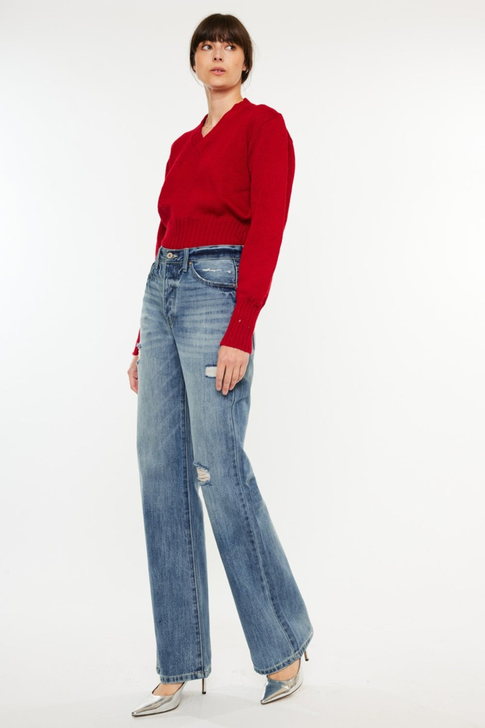 KanCan - Ultra High Rise Wide Leg Flare Jeans - Inspired Eye Boutique