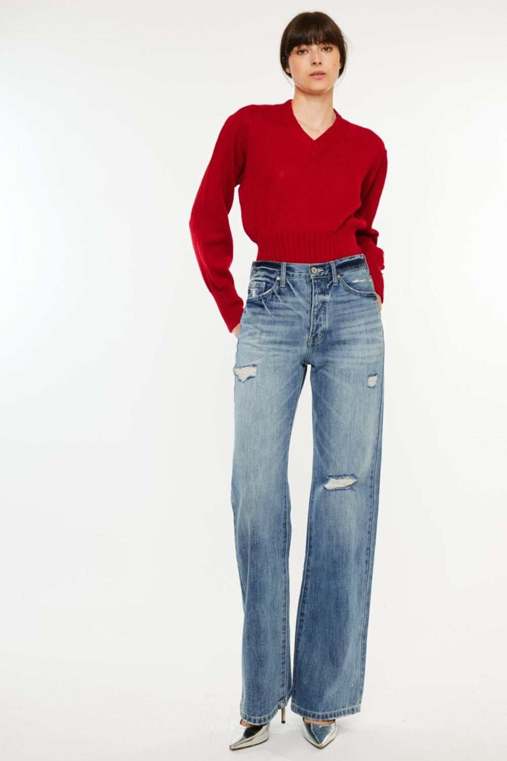 KanCan - Ultra High Rise Wide Leg Flare Jeans - Inspired Eye Boutique