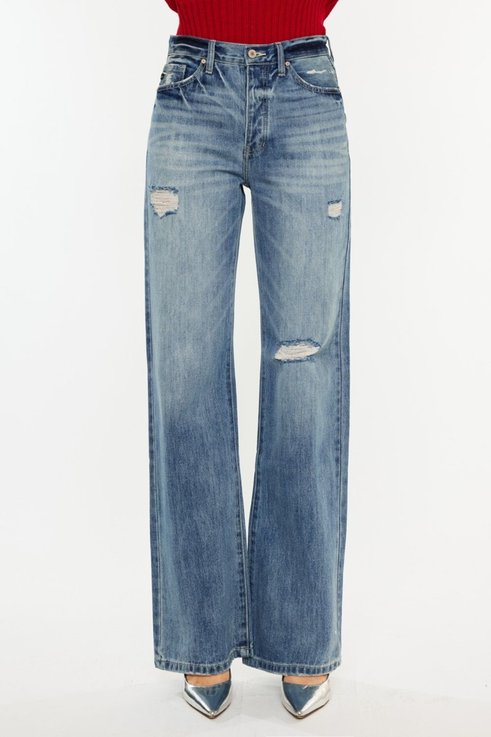 KanCan - Ultra High Rise Wide Leg Flare Jeans - Inspired Eye Boutique