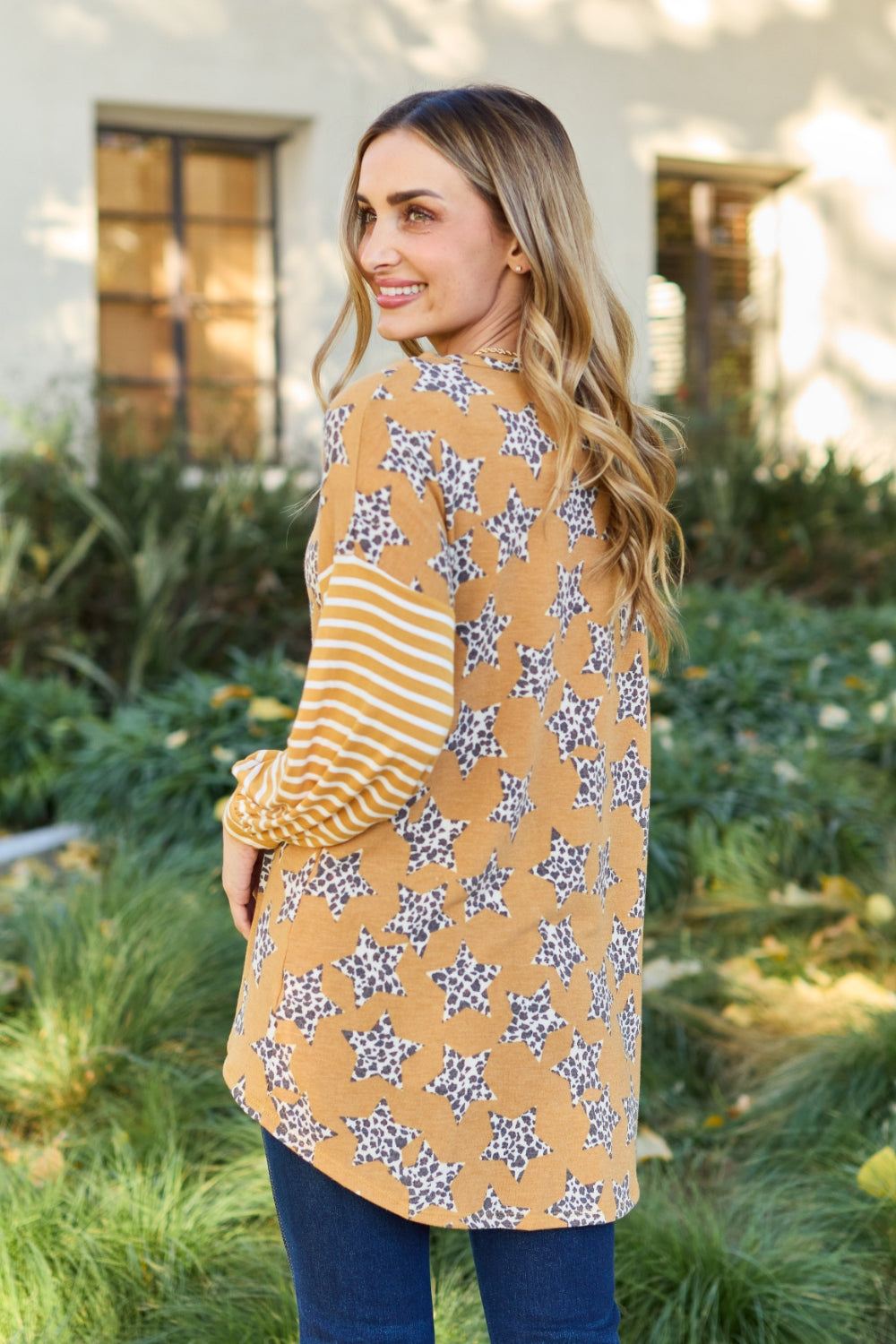 Printed Tunic - Yellow - Long Sleeve - Inspired Eye Boutique