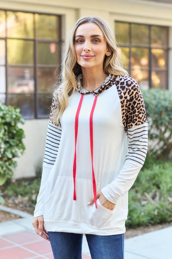 Hooded Tunic - Leopard Print - Long Sleeve - Inspired Eye Boutique