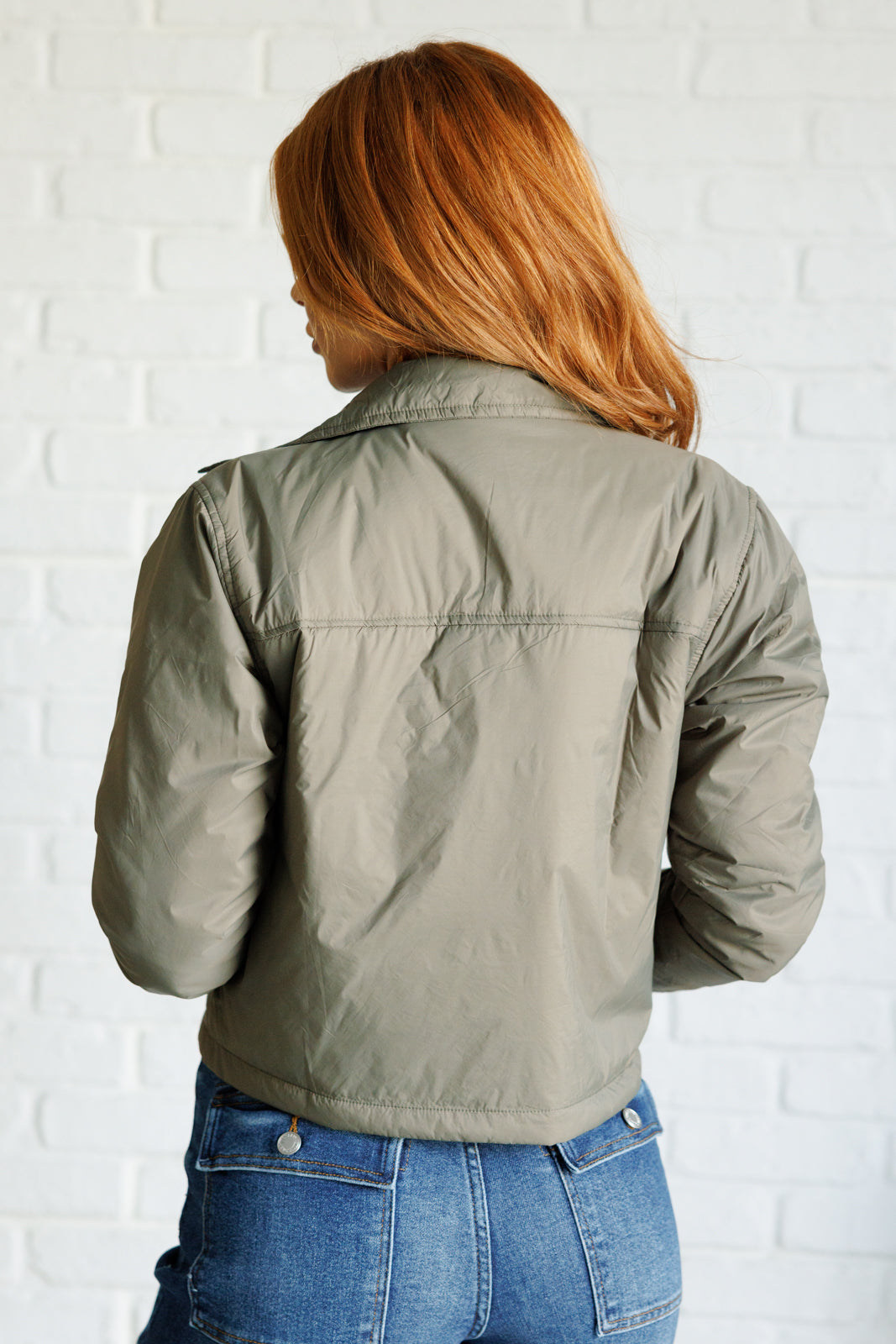 Lightweight Puffer Jacket - Olive - Inspired Eye Boutique