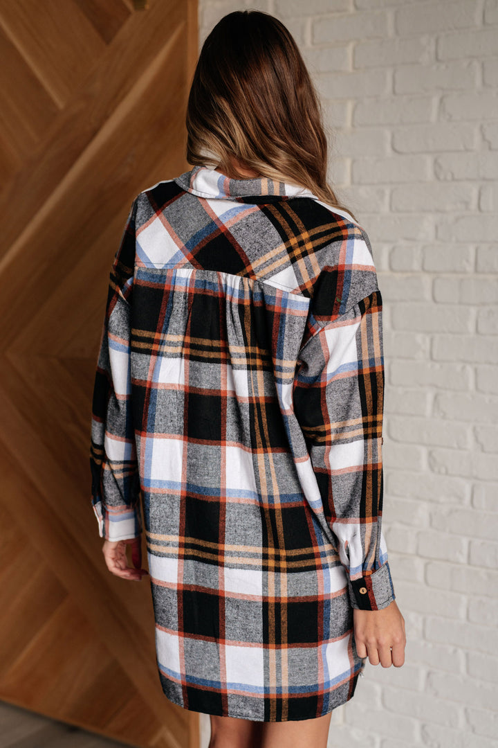 Long Sleeve Plaid Mini Dress - Inspired Eye Boutique