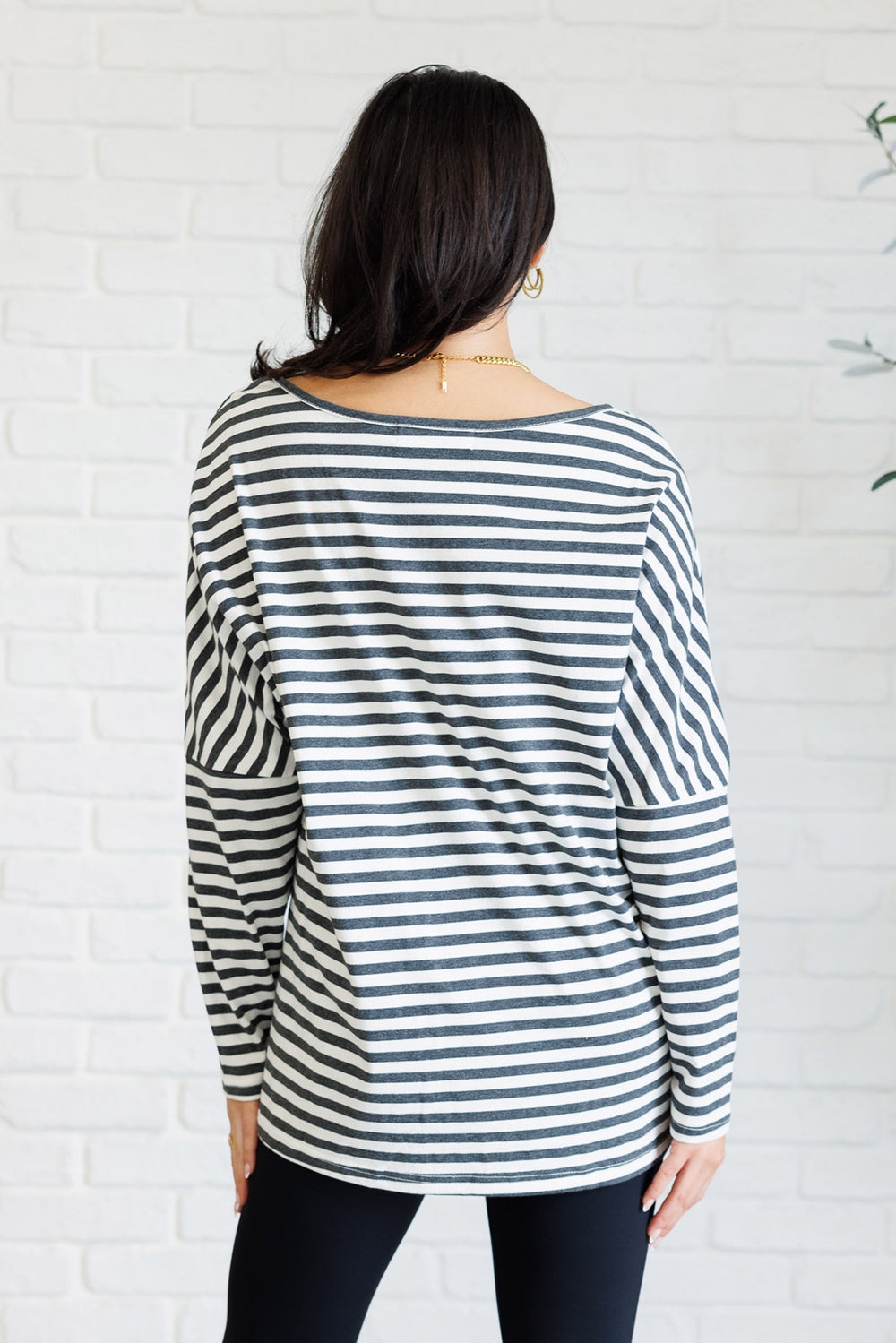 Long Sleeve Striped Oversized Top - Inspired Eye Boutique