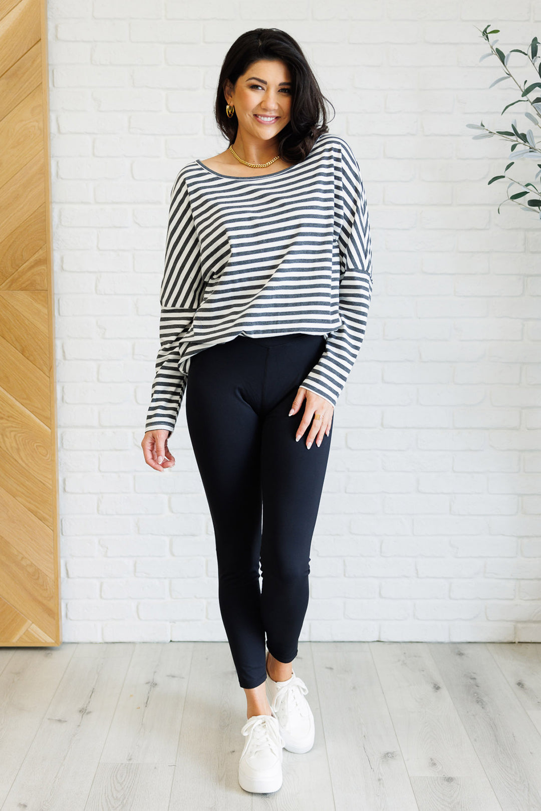 Long Sleeve Striped Oversized Top - Inspired Eye Boutique