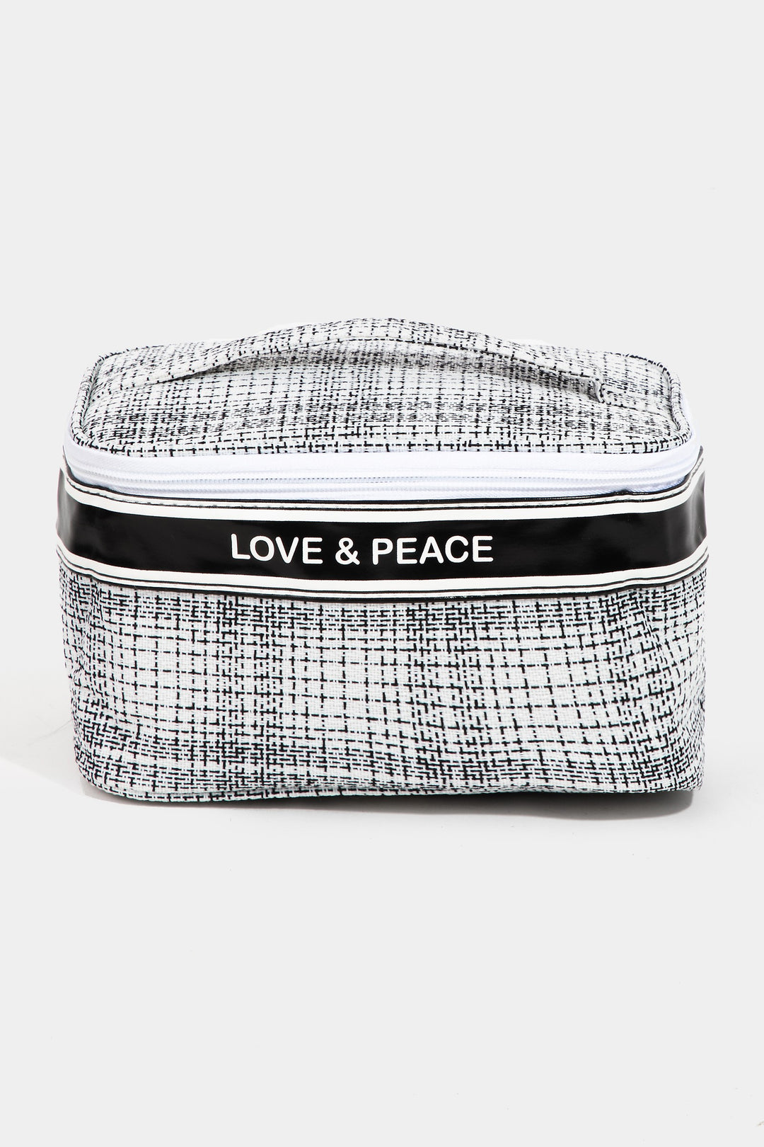 Love & Peace Striped Cosmetic Bag - Inspired Eye Boutique