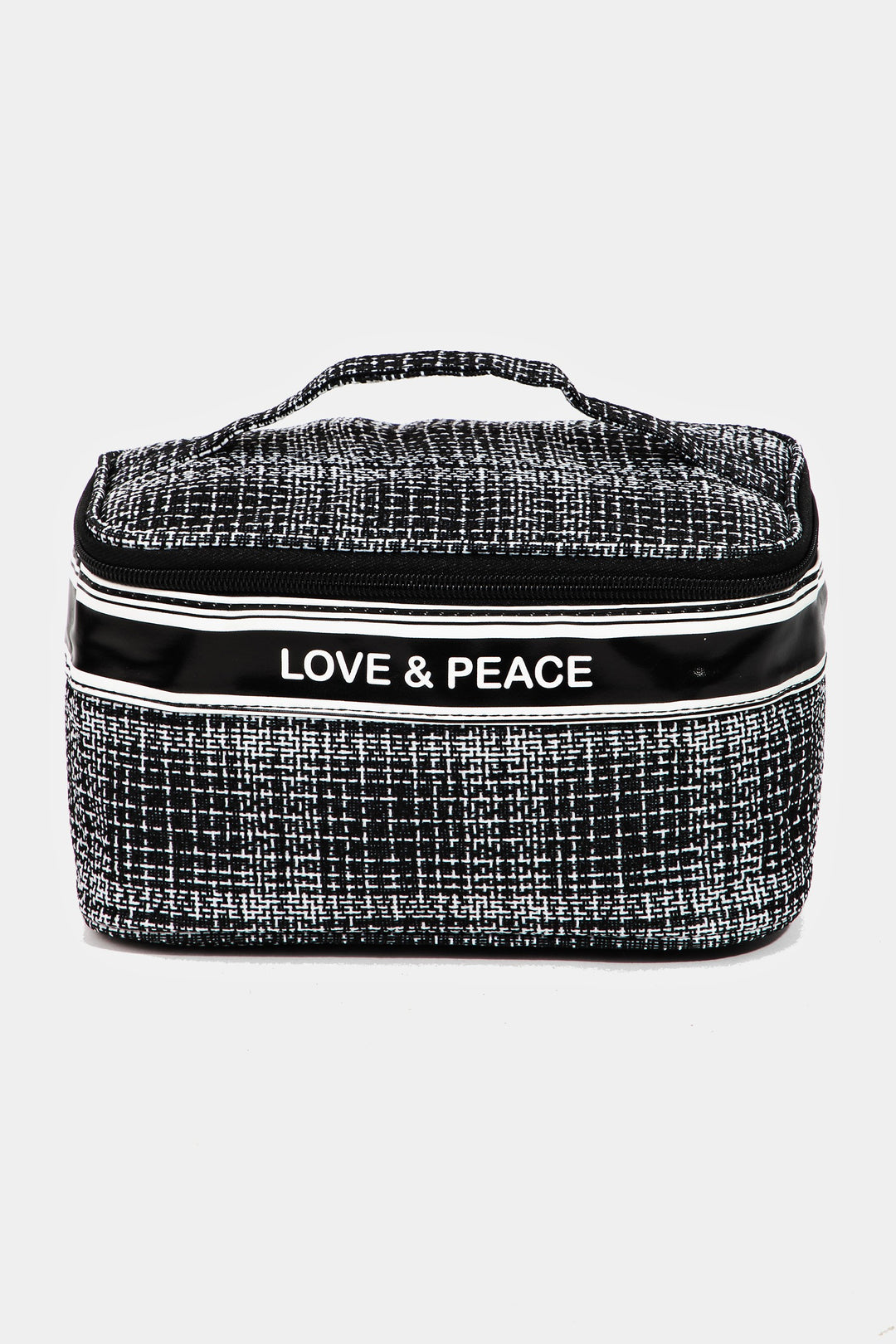 Love & Peace Striped Cosmetic Bag - Inspired Eye Boutique