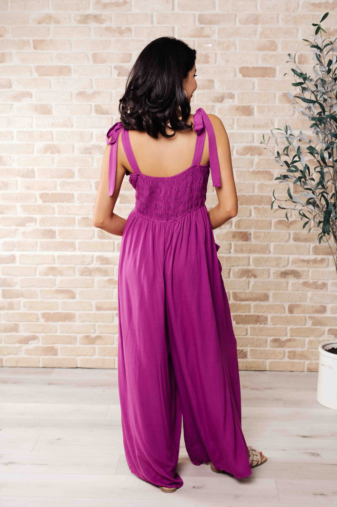 Magenta Wide leg Jumpsuit - Inspired Eye Boutique