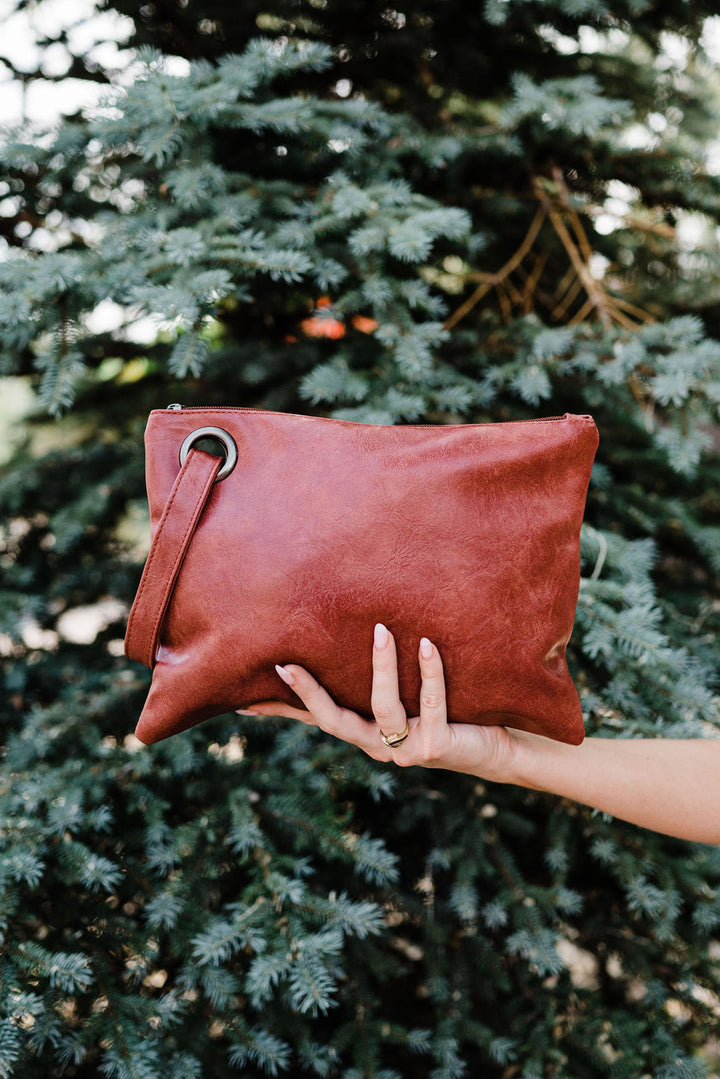 Modern + Chic - Oversized Clutch With Wristlet - Inspired Eye Boutique