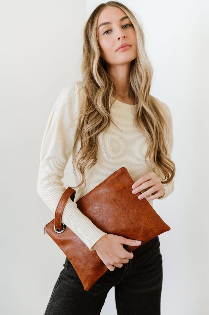 Modern + Chic - Oversized Clutch With Wristlet - Inspired Eye Boutique