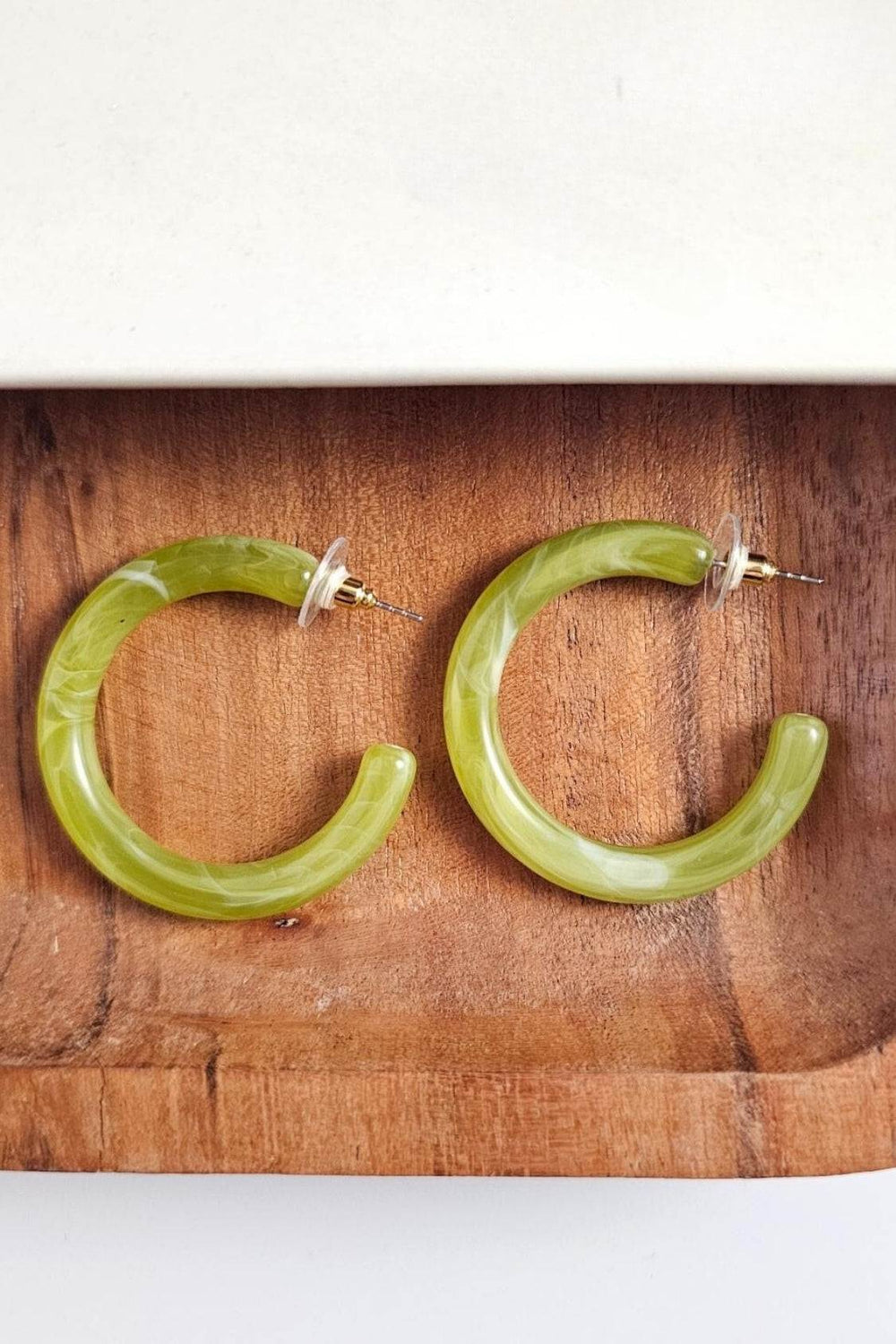 Moss Green Hoop Earrings - Inspired Eye Boutique