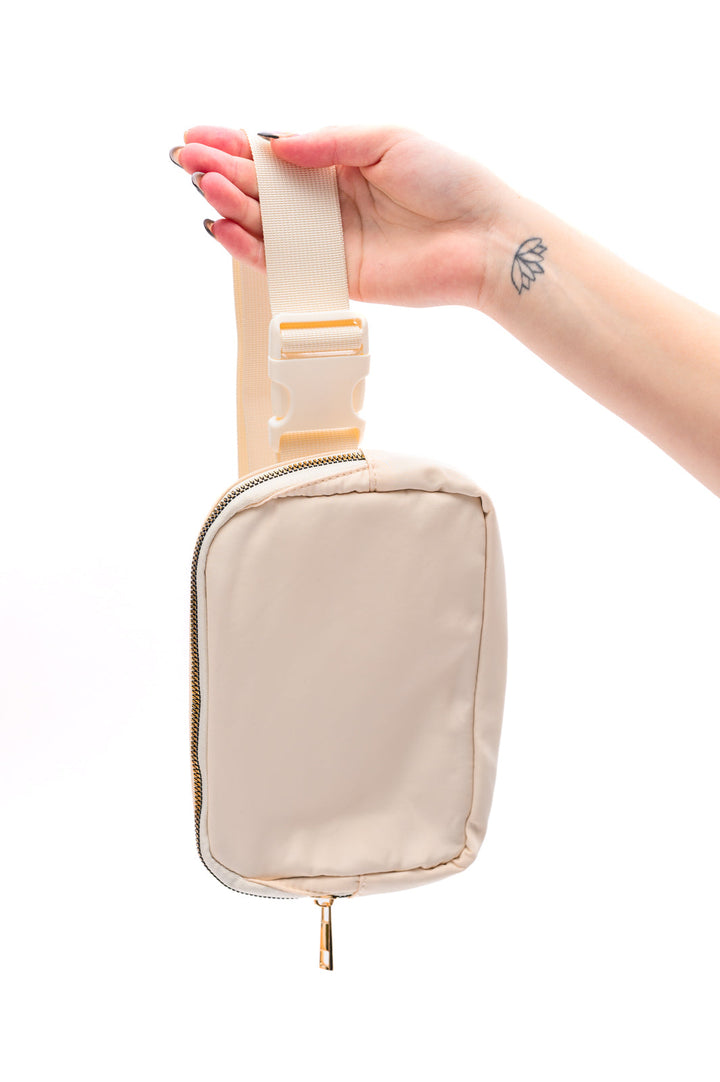 Nylon Crossbody Bag - Ivory - Inspired Eye Boutique