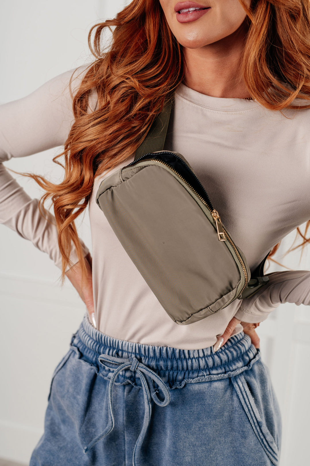 Nylon Crossbody Bag - Olive Green - Inspired Eye Boutique