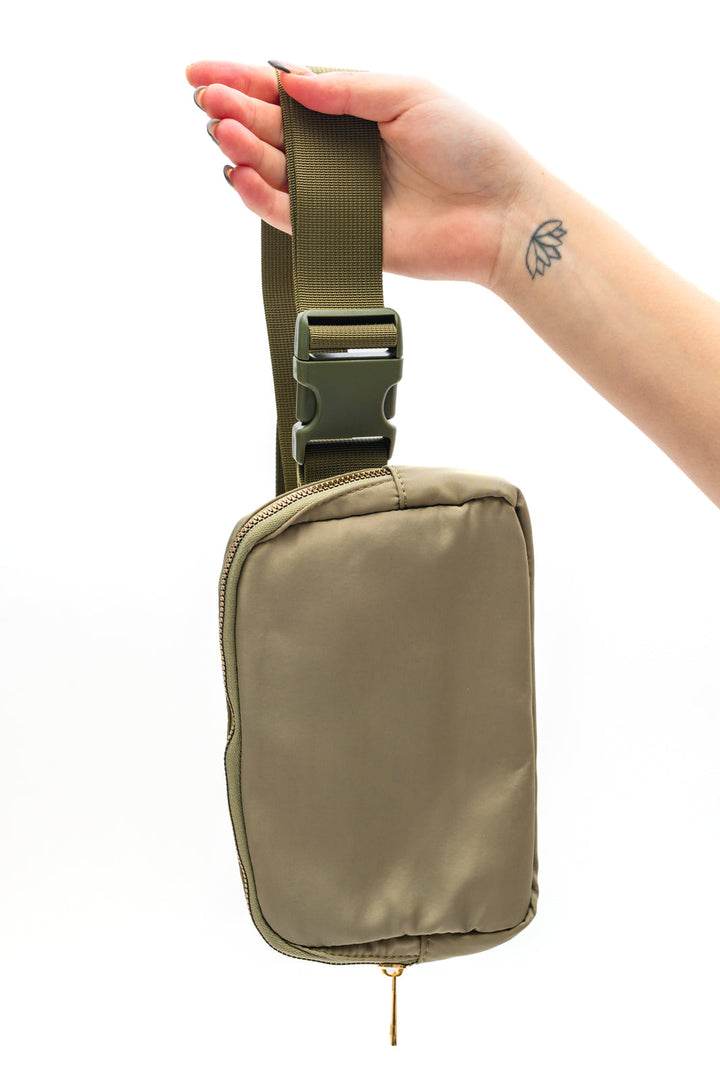 Nylon Crossbody Bag - Olive Green - Inspired Eye Boutique