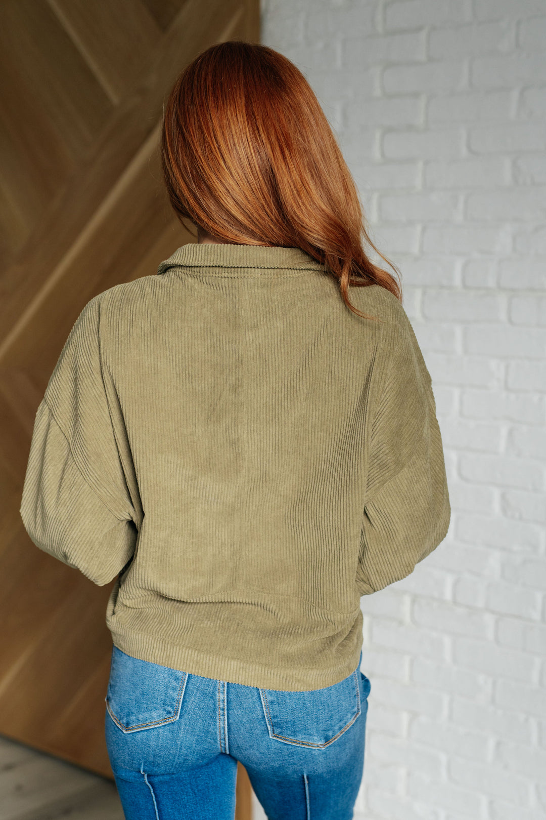 Olive Green Corduroy Jacket - Inspired Eye Boutique