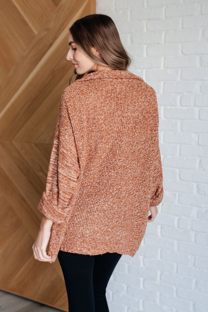 Oversized Half Zip Sweater - Rust - Inspired Eye Boutique