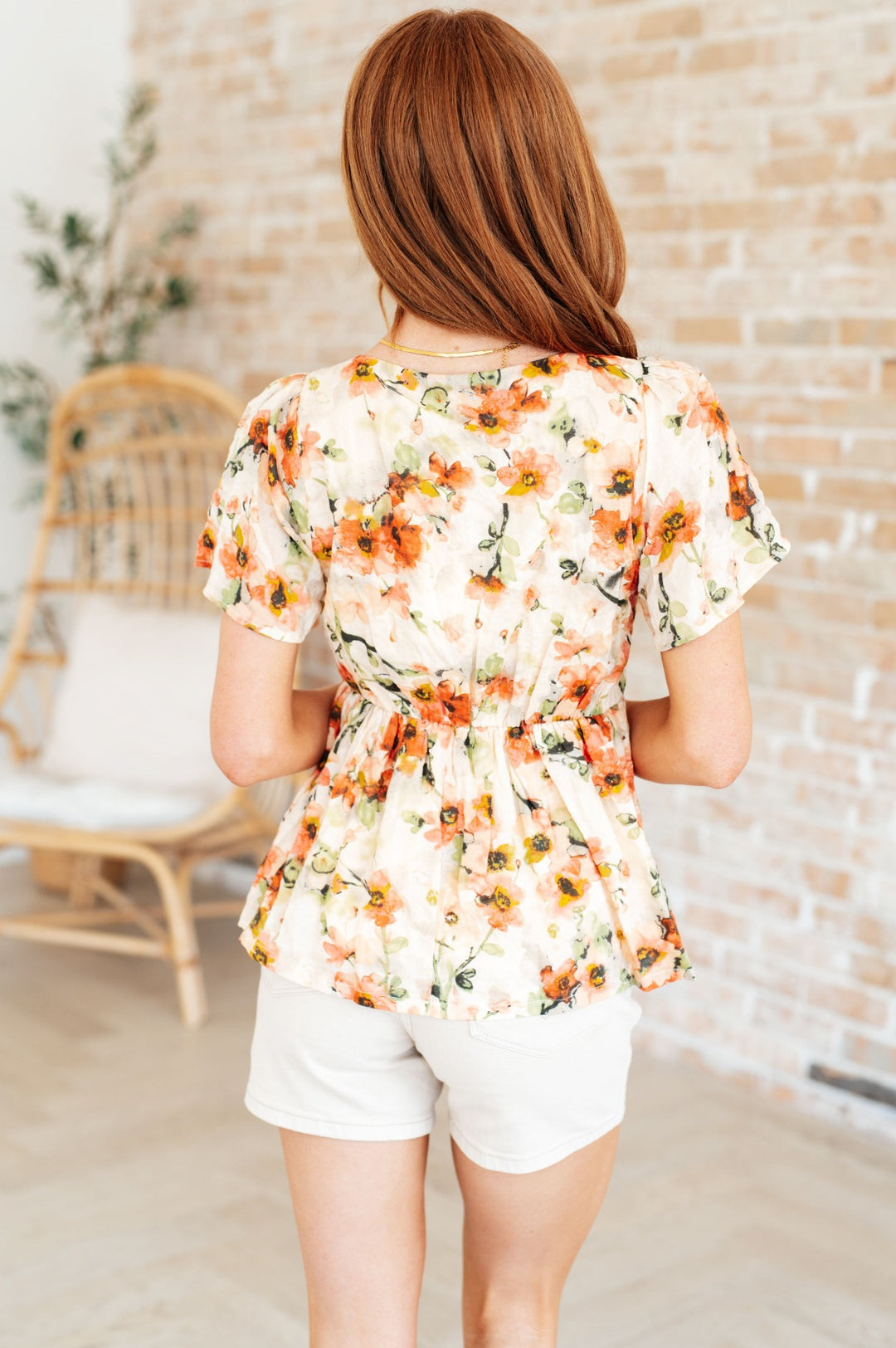 Peplum Square Neck Floral Blouse - Inspired Eye Boutique