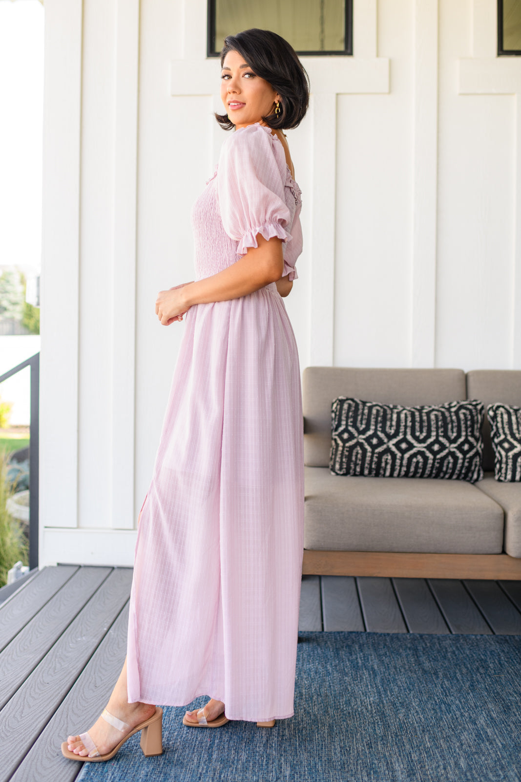 Pink Off the Shoulder Maxi Dress - Inspired Eye Boutique