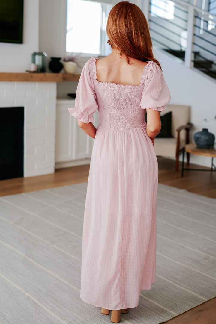 Pink Off the Shoulder Maxi Dress - Inspired Eye Boutique