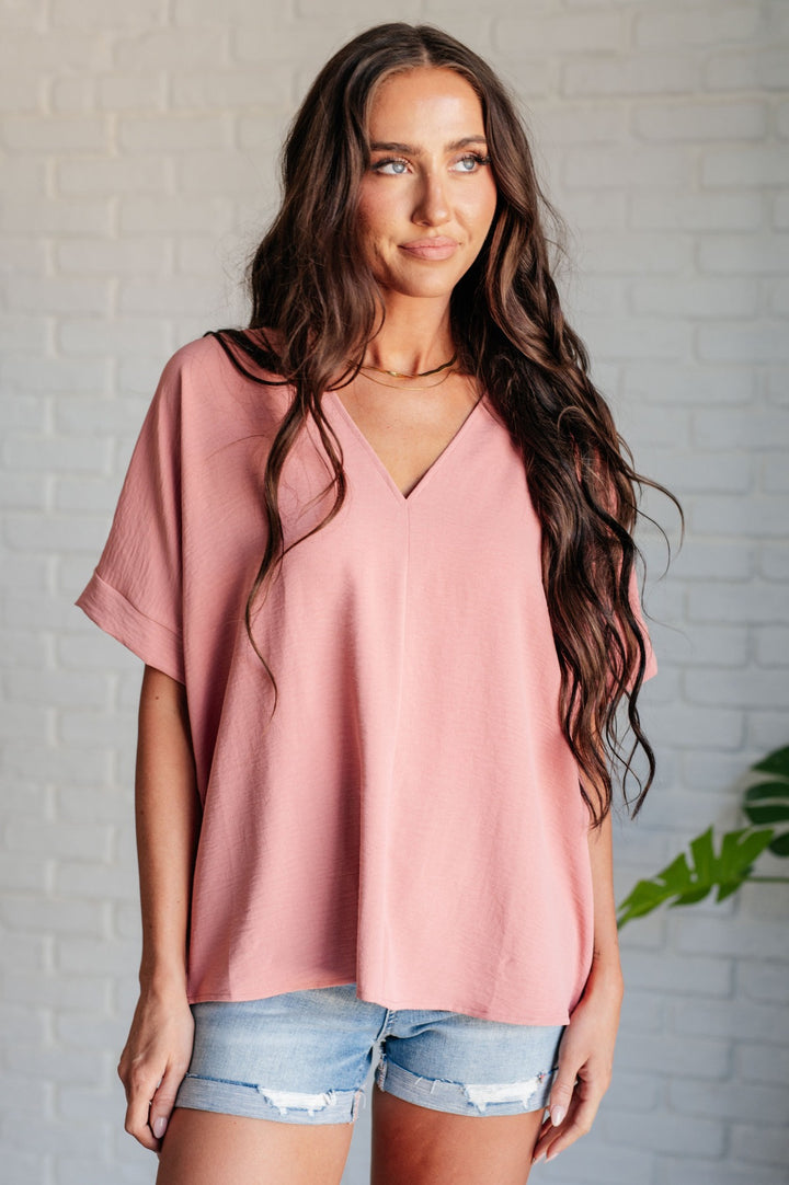 Contrary to Popular Belief V-Neck Blouse