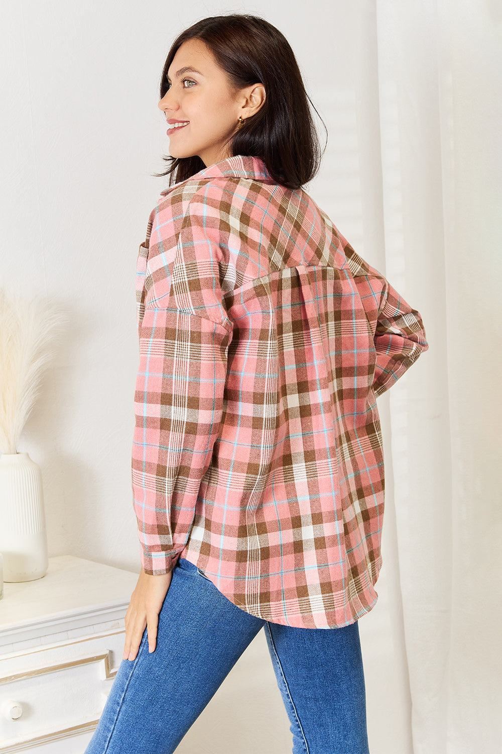 Pink Plaid Button Up Shirt - Inspired Eye Boutique