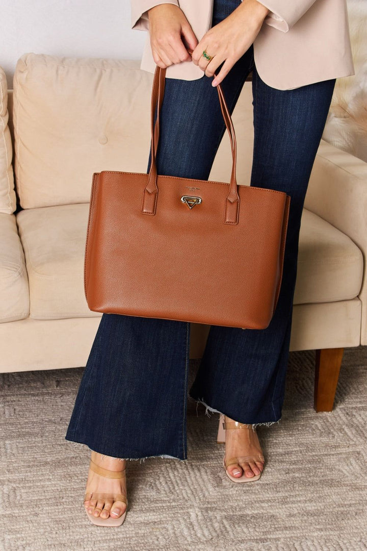 Faux Leather Tote Handbag - Inspired Eye Boutique