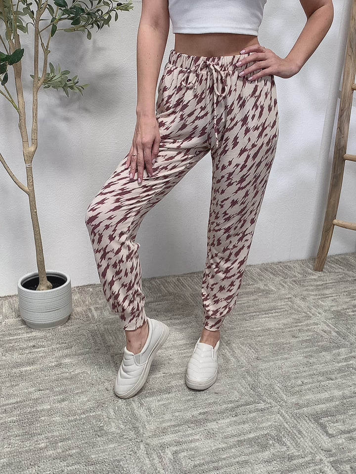 Pajama Jogger Pants - Pink Print