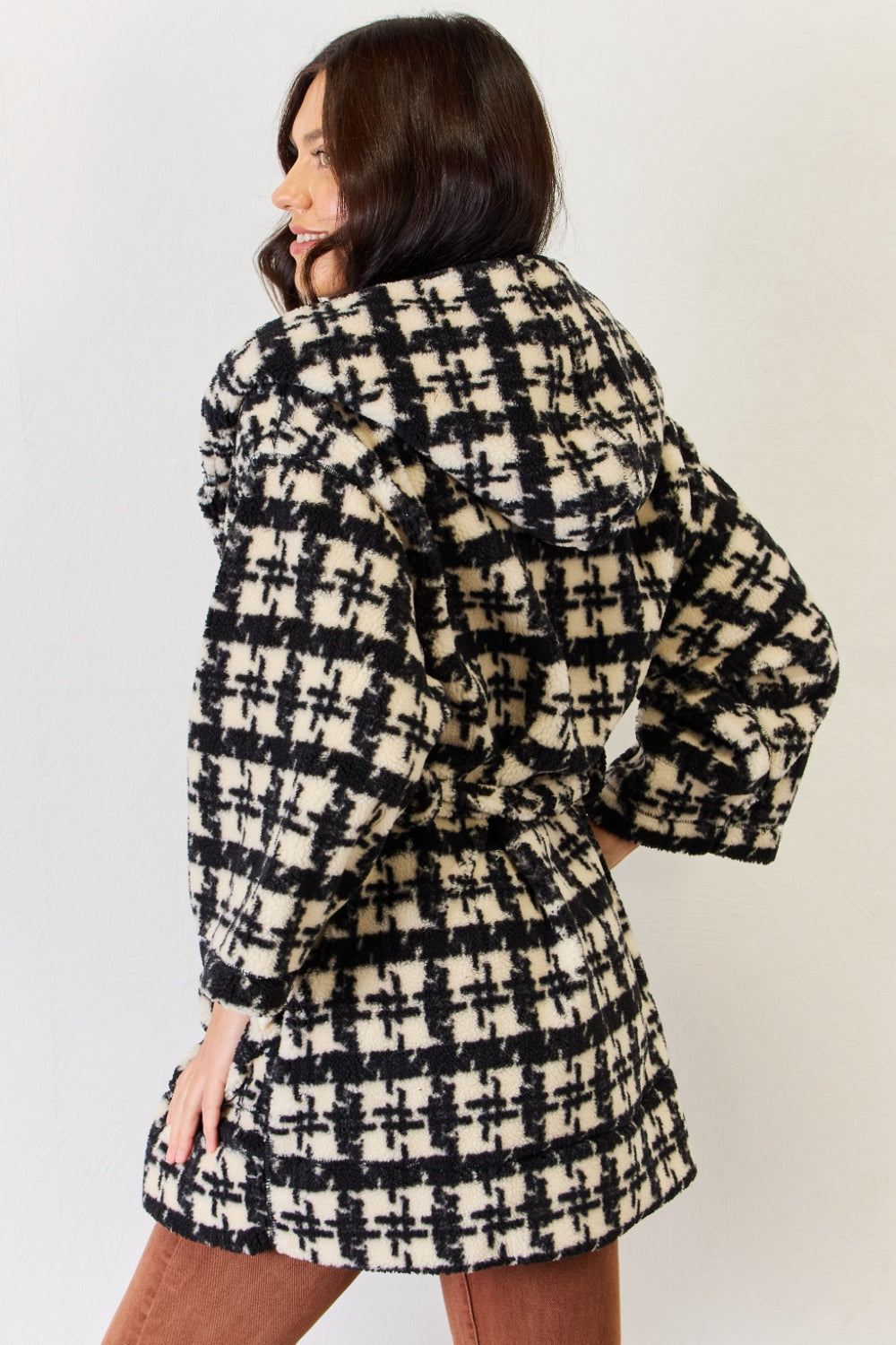 Plaid Fleece Coat - Inspired Eye Boutique