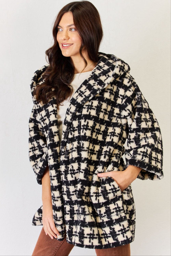 Plaid Fleece Coat - Inspired Eye Boutique