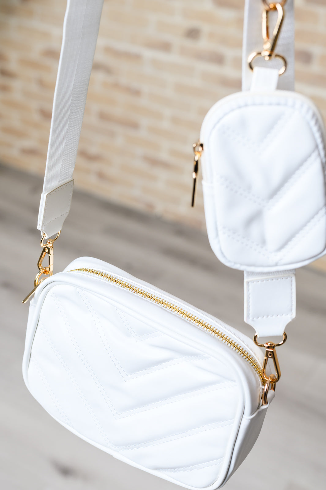 Quilted Crossbody Bag - White - Inspired Eye Boutique