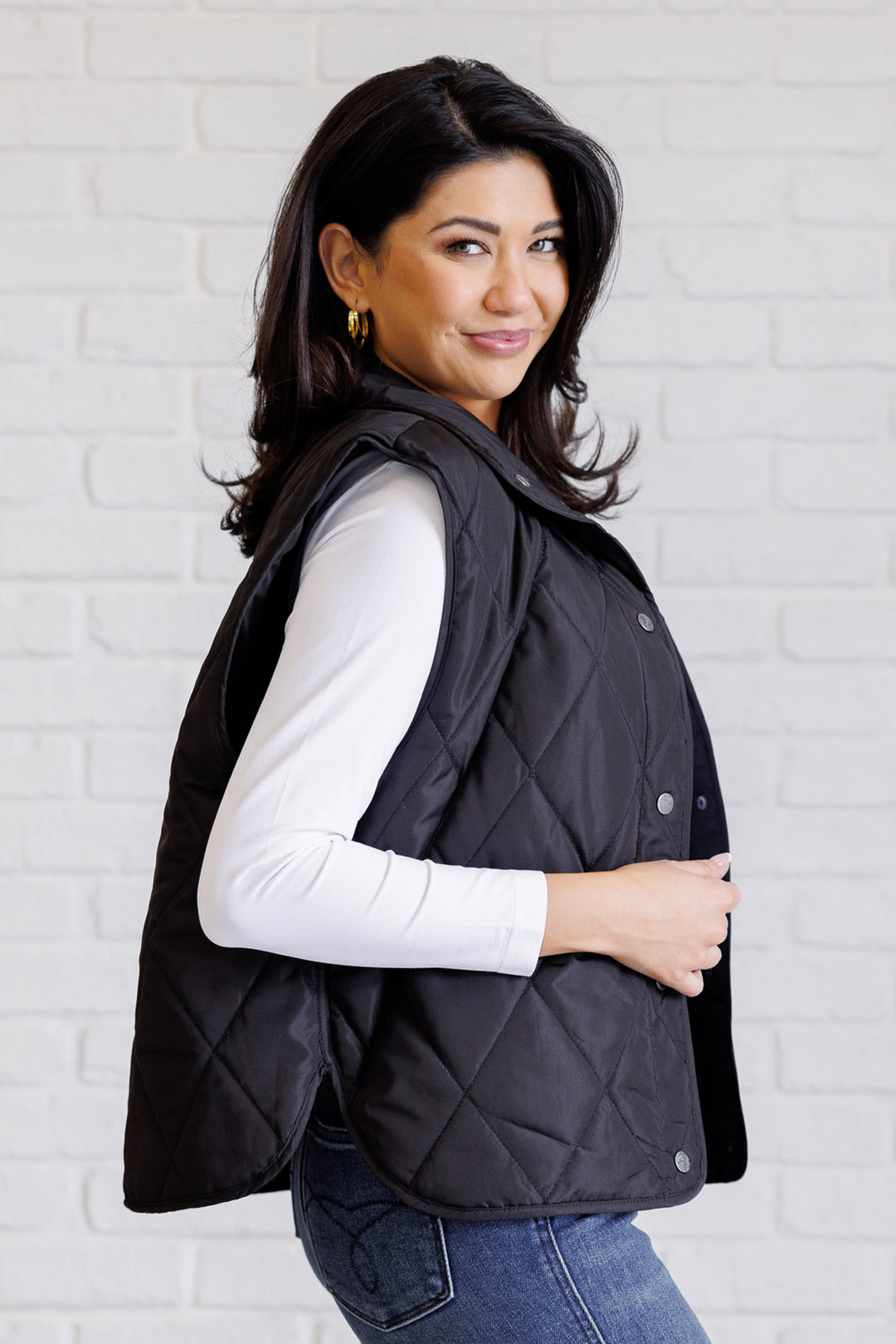 Quilted Puffer Vest - Black - Inspired Eye Boutique