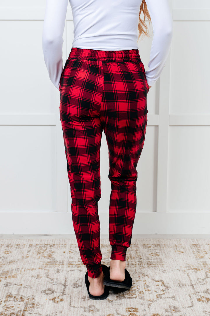 Red Plaid Pajama Joggers - Inspired Eye Boutique