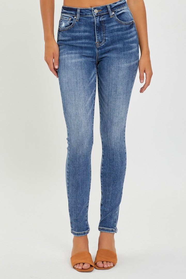 RISEN - Dark Wash Ankle Skinny Jeans - Inspired Eye Boutique